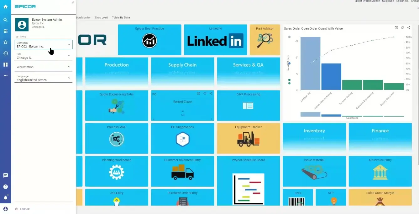 epicor user interface 