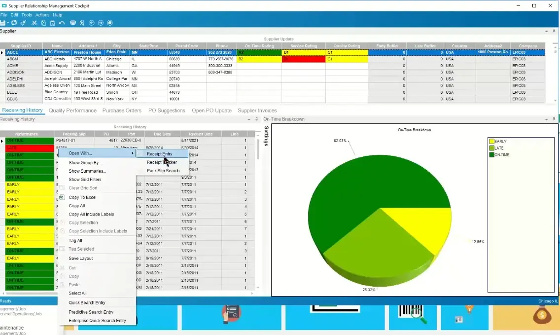 EPICOR supplier management