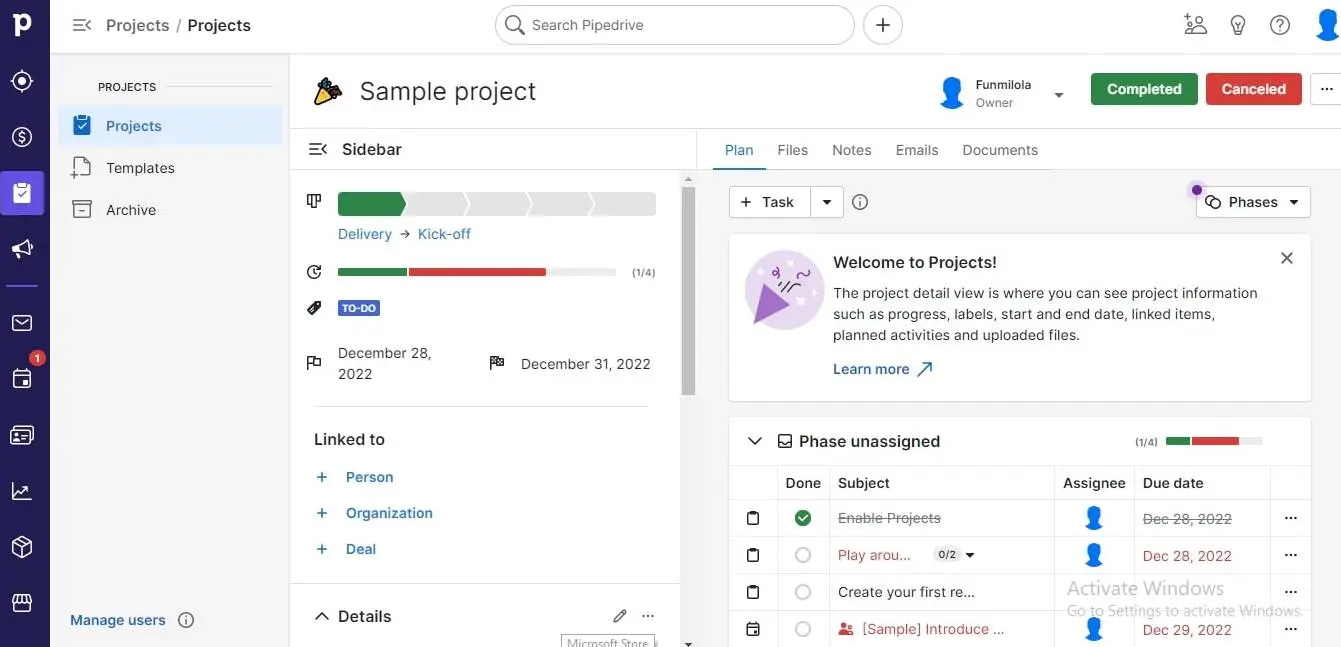Pipedrive pipeline management 