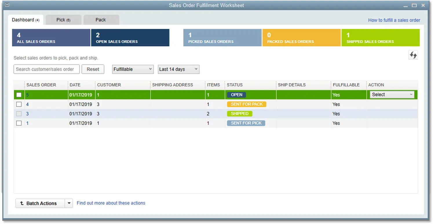 Quickbooks Order Management 