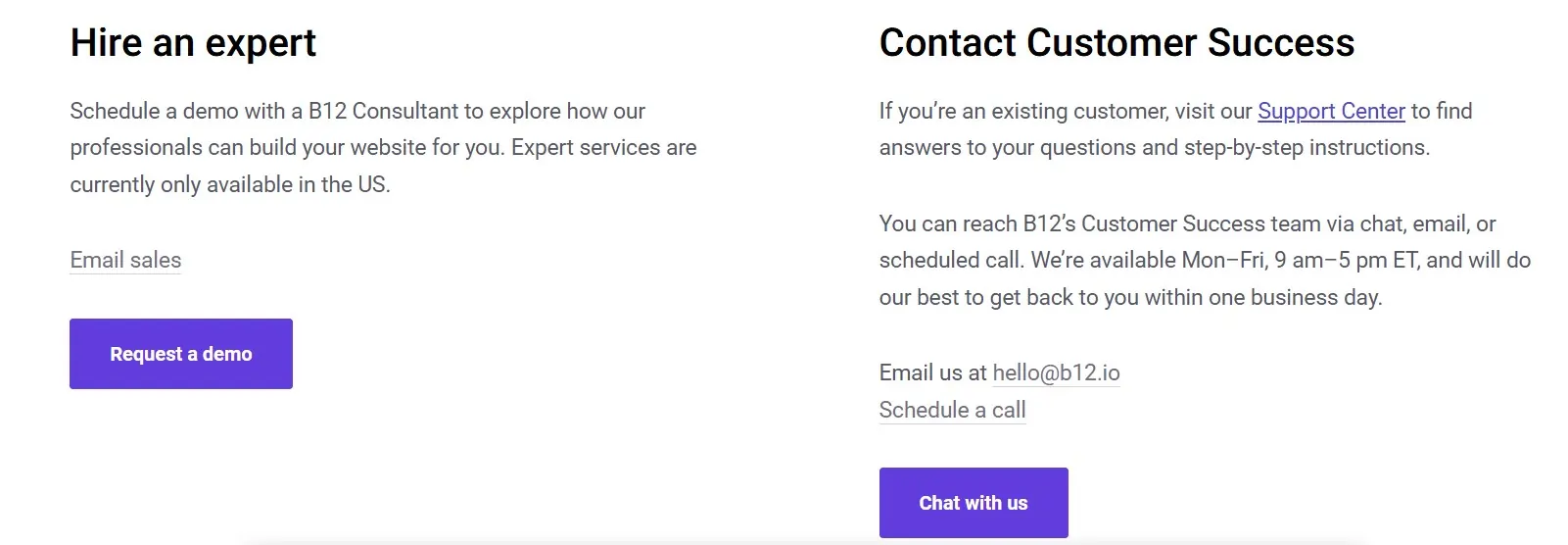 B12 Customer success