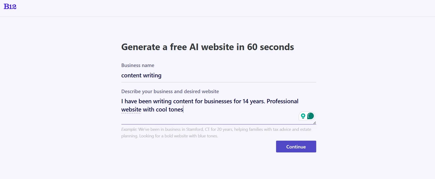 B12 Free AI website