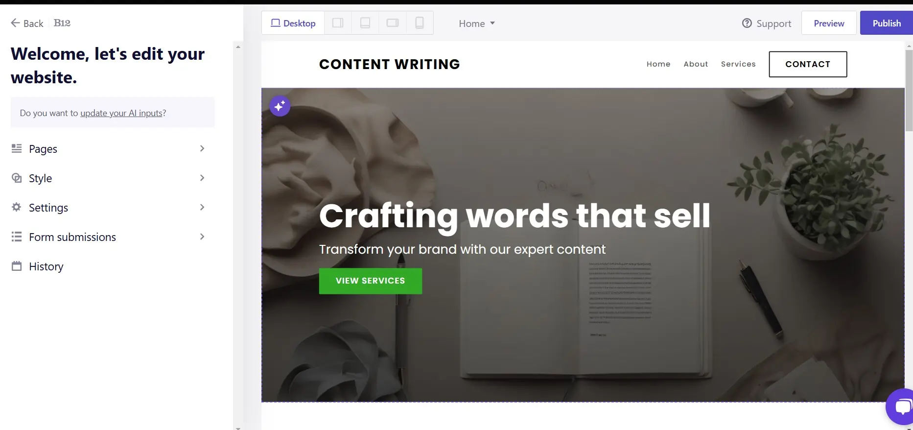B12 content writing