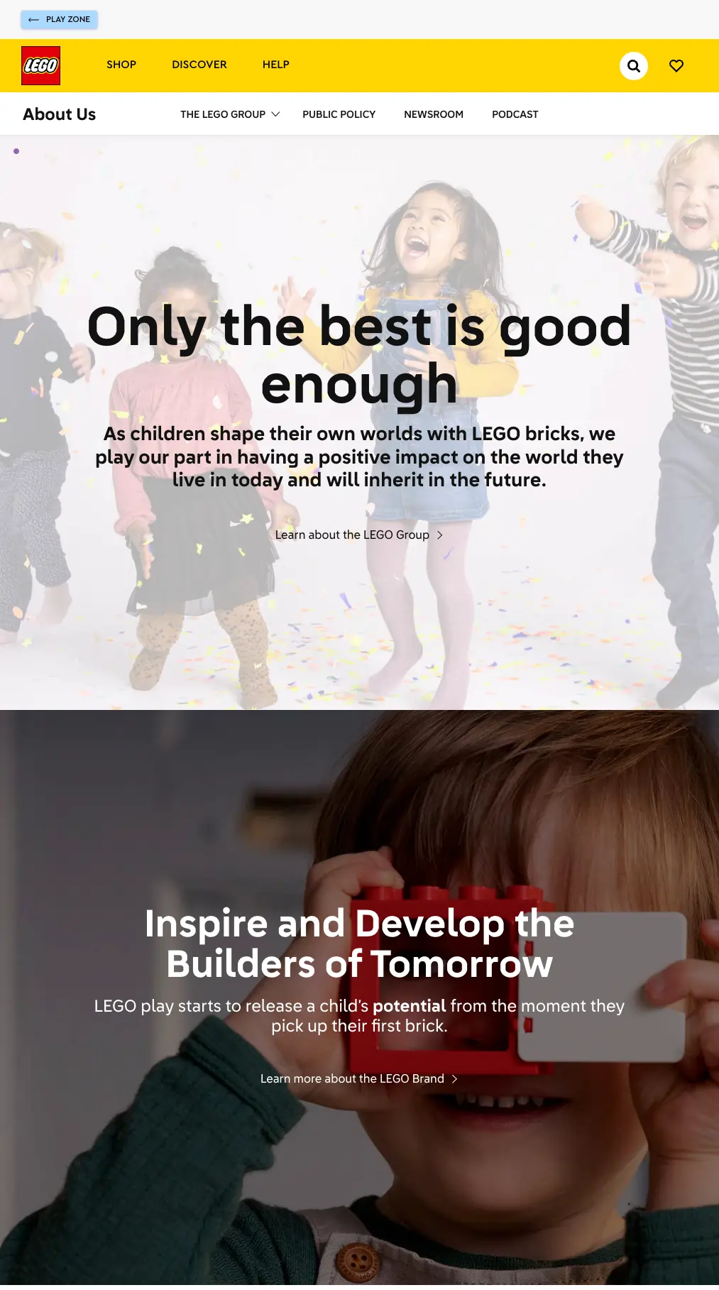 lego about us page