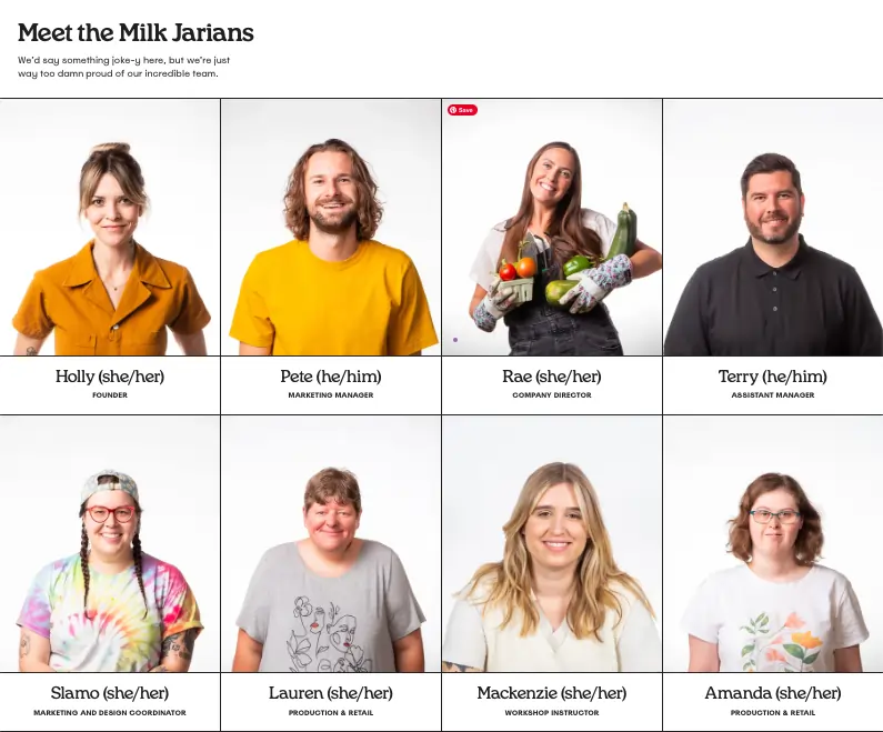 Milk Jar About Us page 3