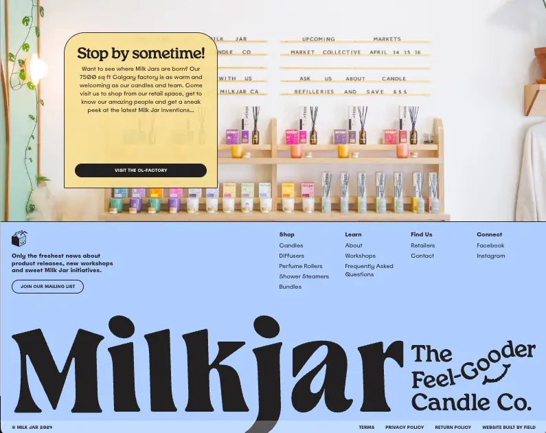 Milk Jar About Us page 4