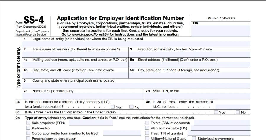 Application Form 