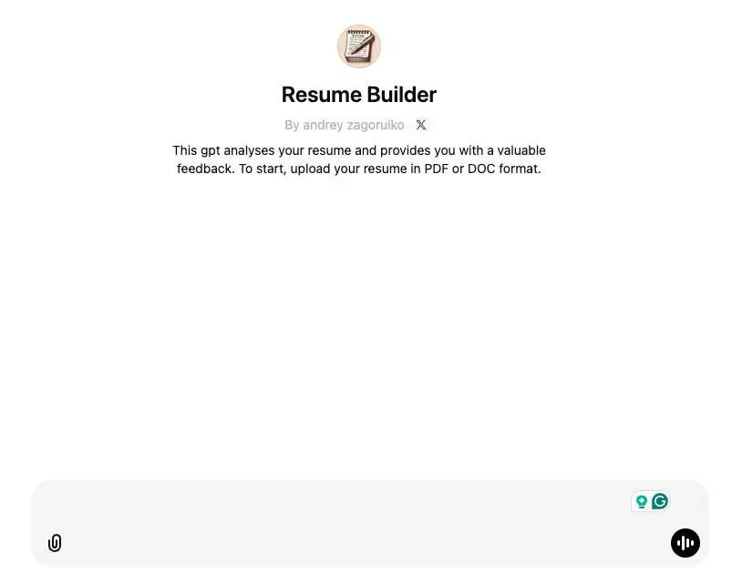 chatgpt resume builder