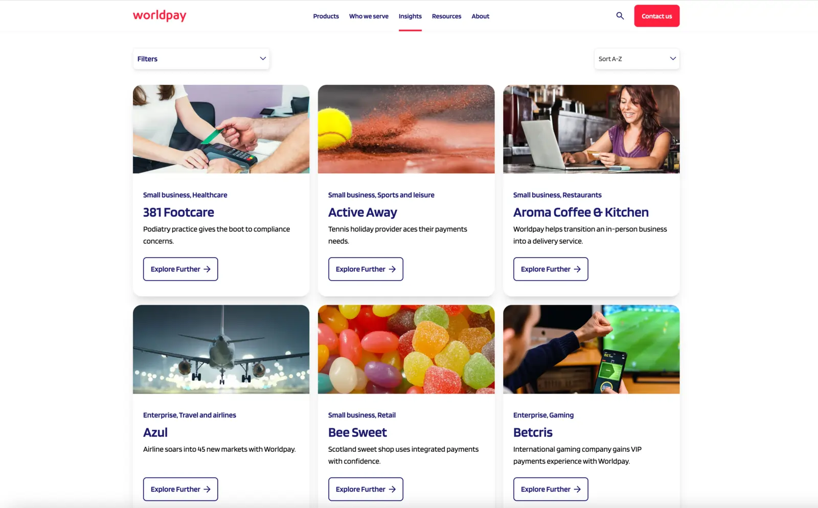 Worldpay merchant services case studies