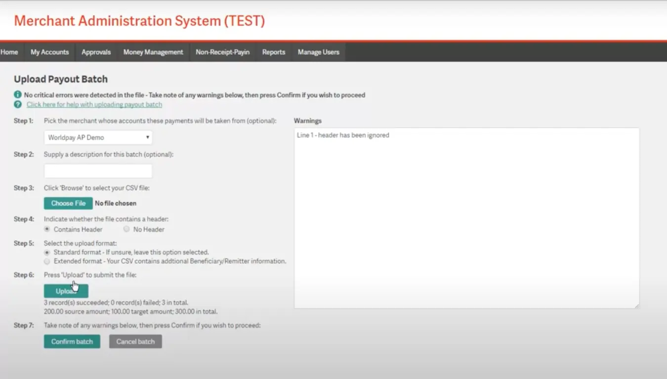 Worldpay Batch Processing