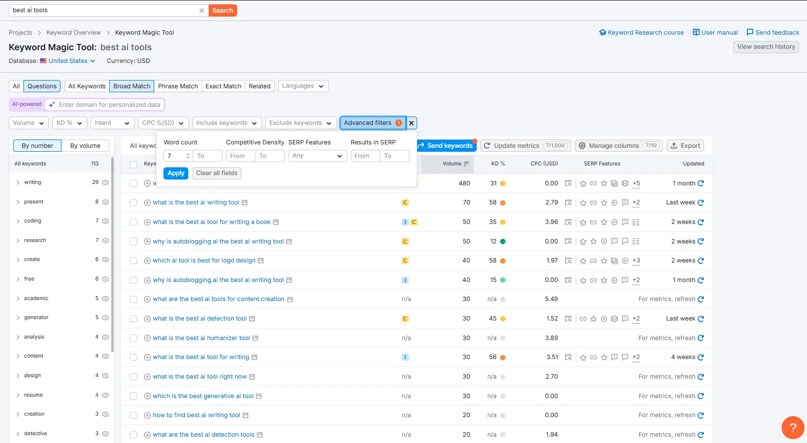 find longtail keywords