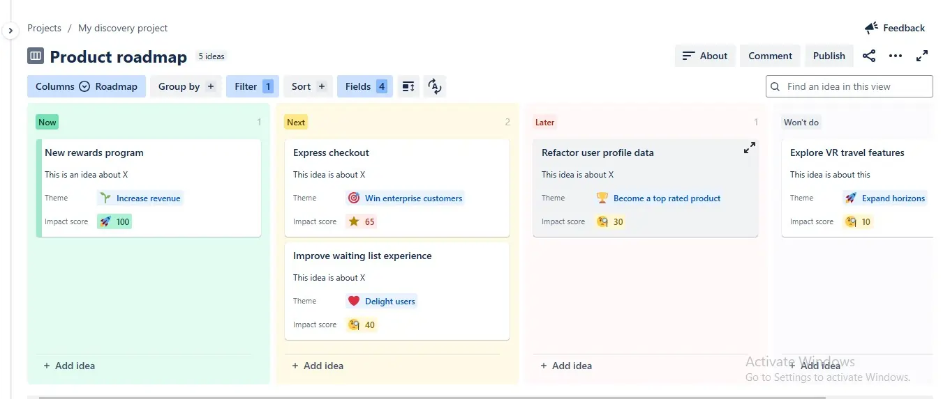 Jira roadmap