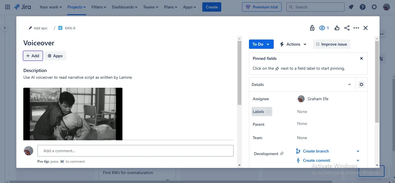 Jira task mngr