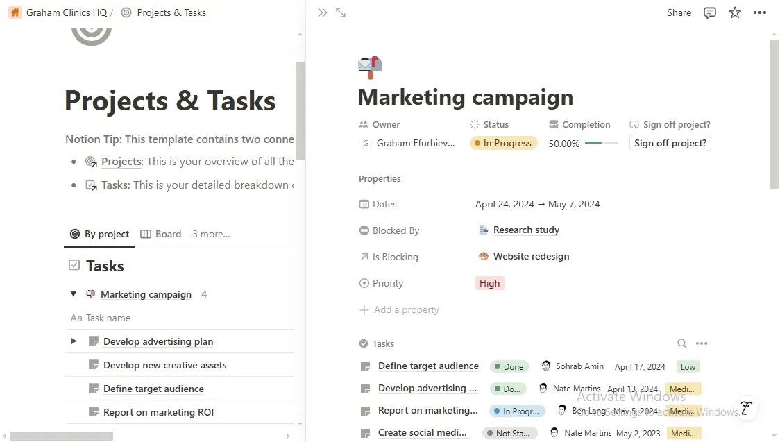 Notion Databases