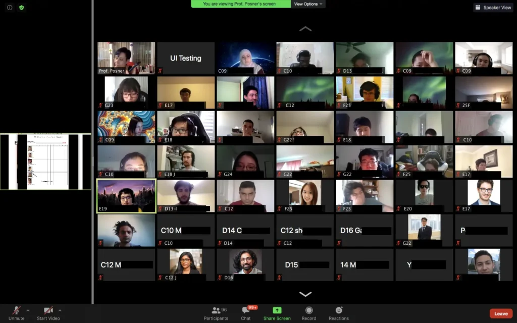 Zoom video meetings