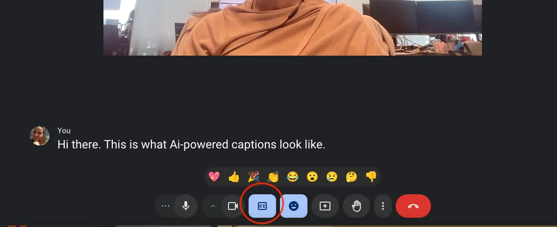 Google Meet AI captions
