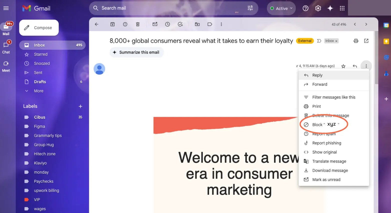 block on gmail 