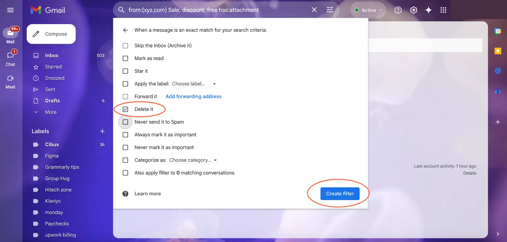 Gmail filer 5