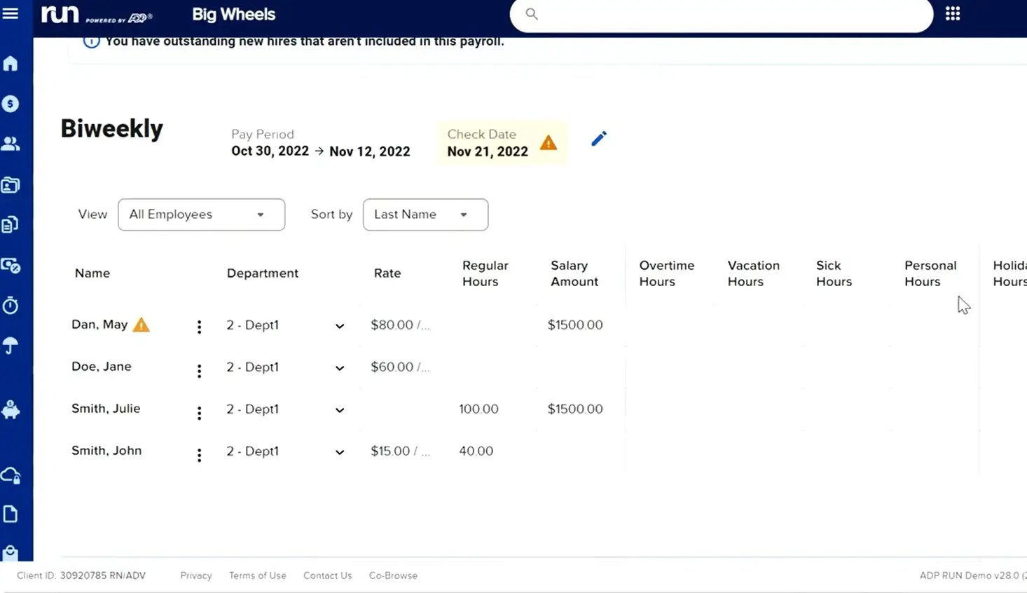 ADP payroll demo