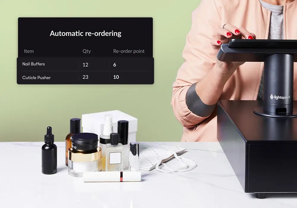 Automatic re-ordering nail salon