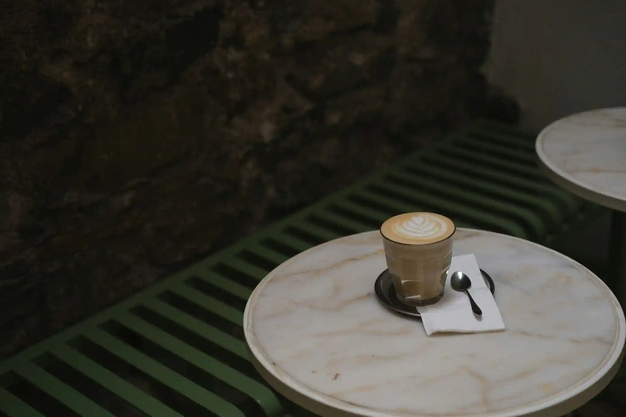 latte at a coffee shop