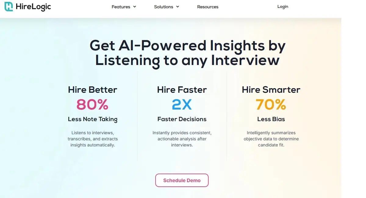 hirelogic AI-Powered Insights by Listening to any Interview