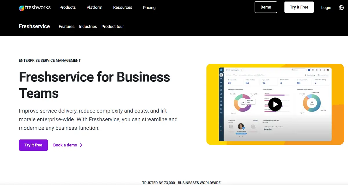 Freshservice for Business Teams