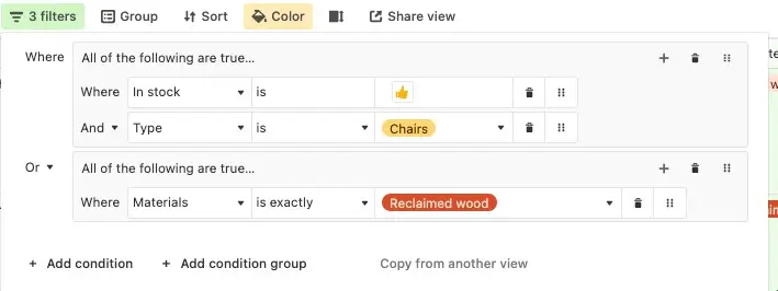 Rules in Airtable