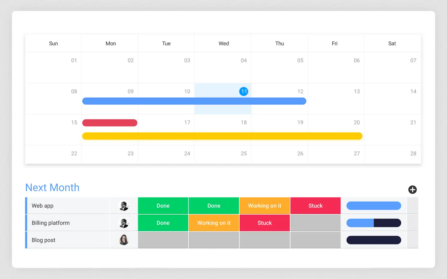 monday scheduling tool