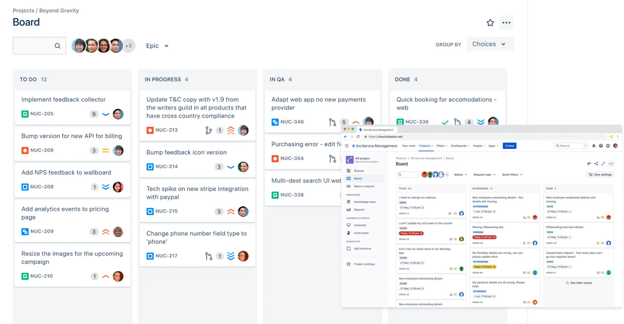 Jira ITSM Visual task boards