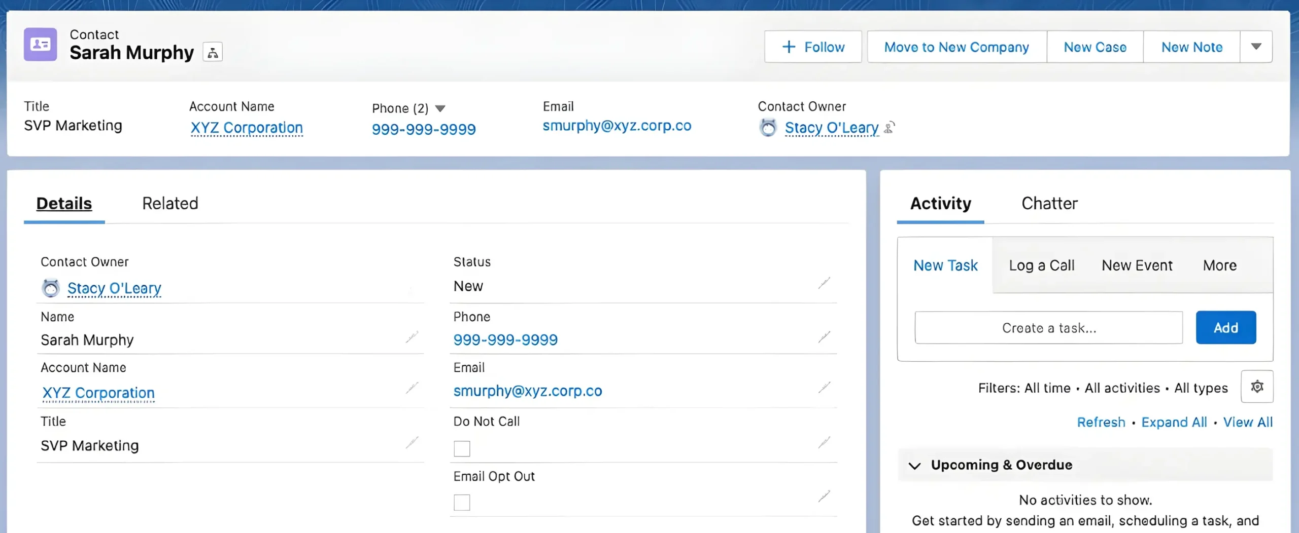 Salesforce crm account