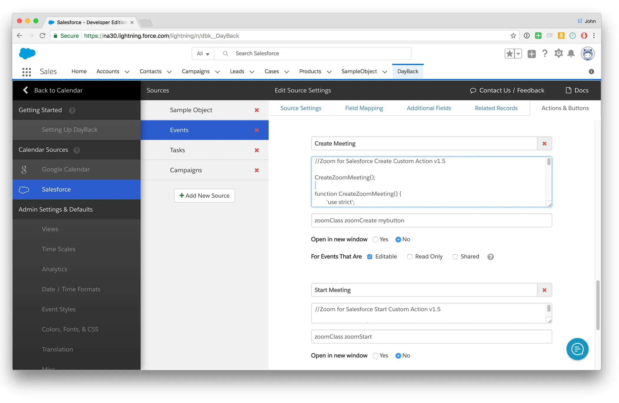 Salesforce Meeting Scheduler
