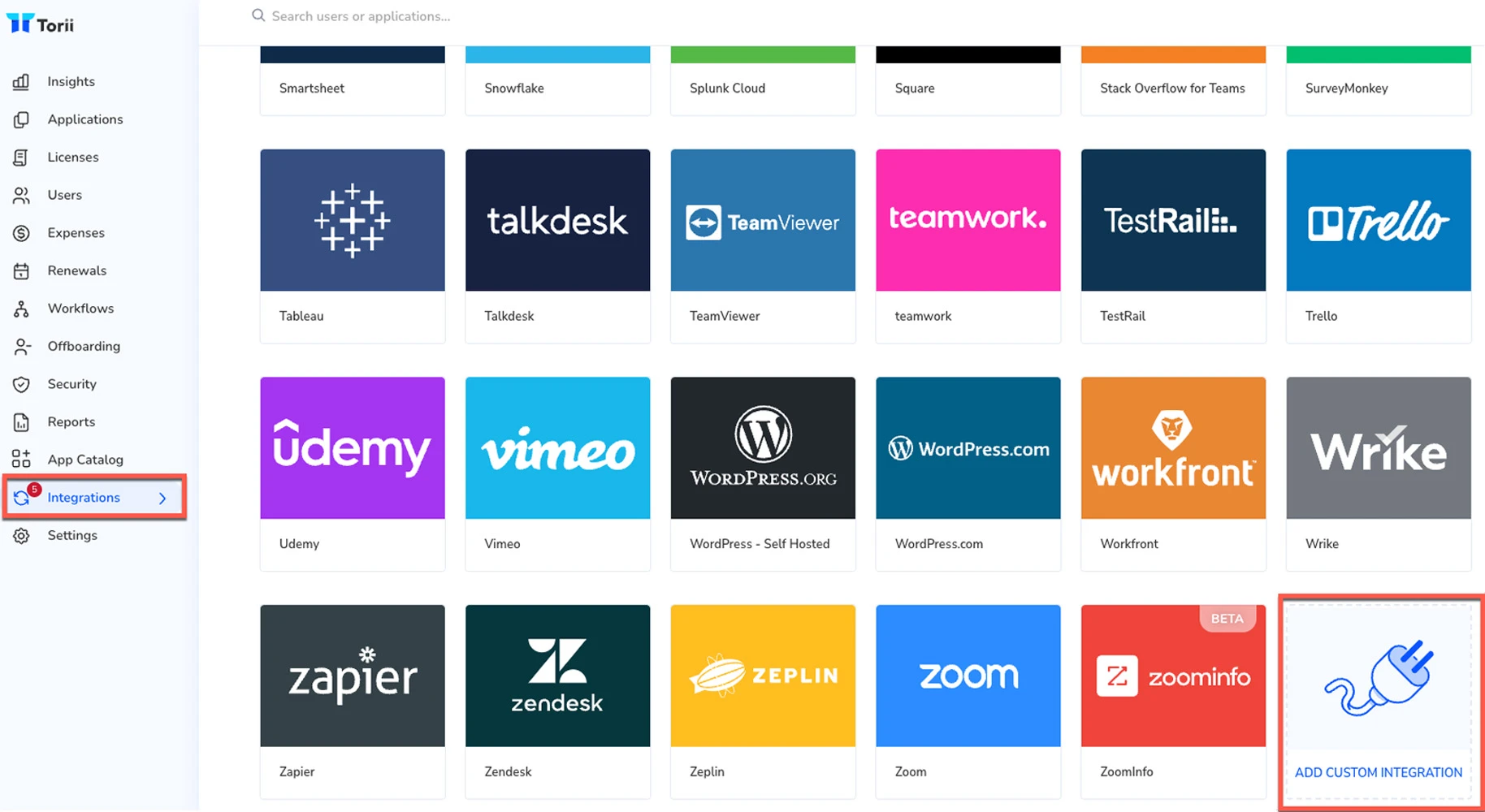 Torii Plugins & Widgets