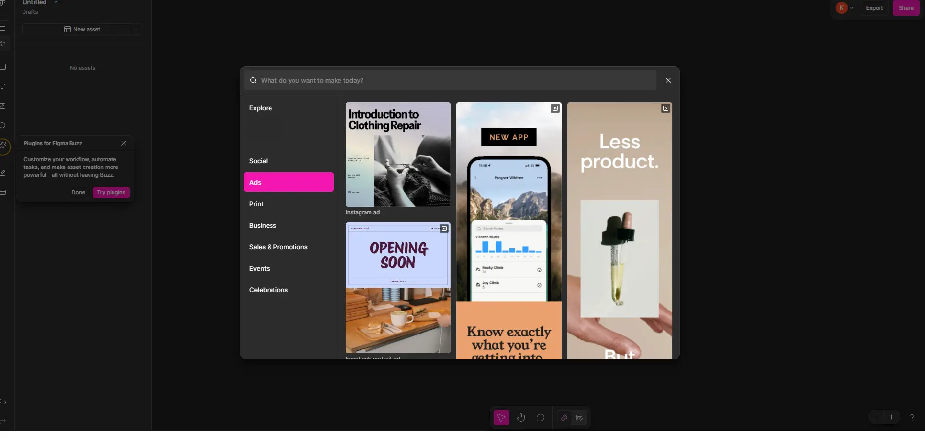figma buzz templates