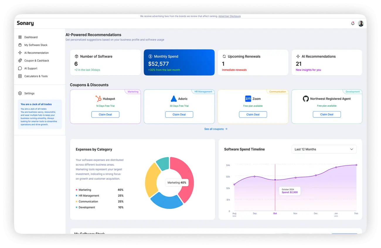 Booster dashboard