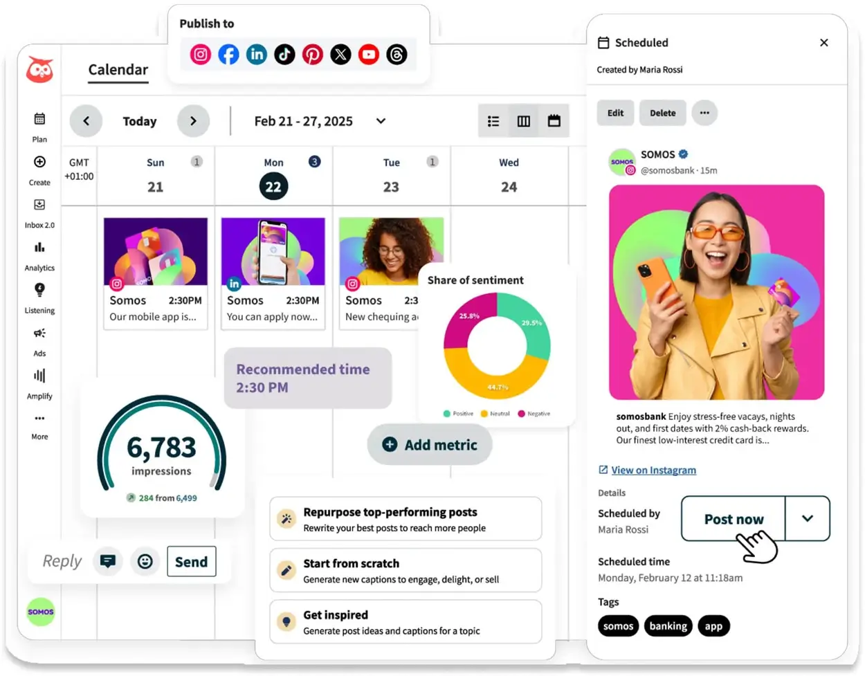 hootsuite Multi-Platform Scheduling