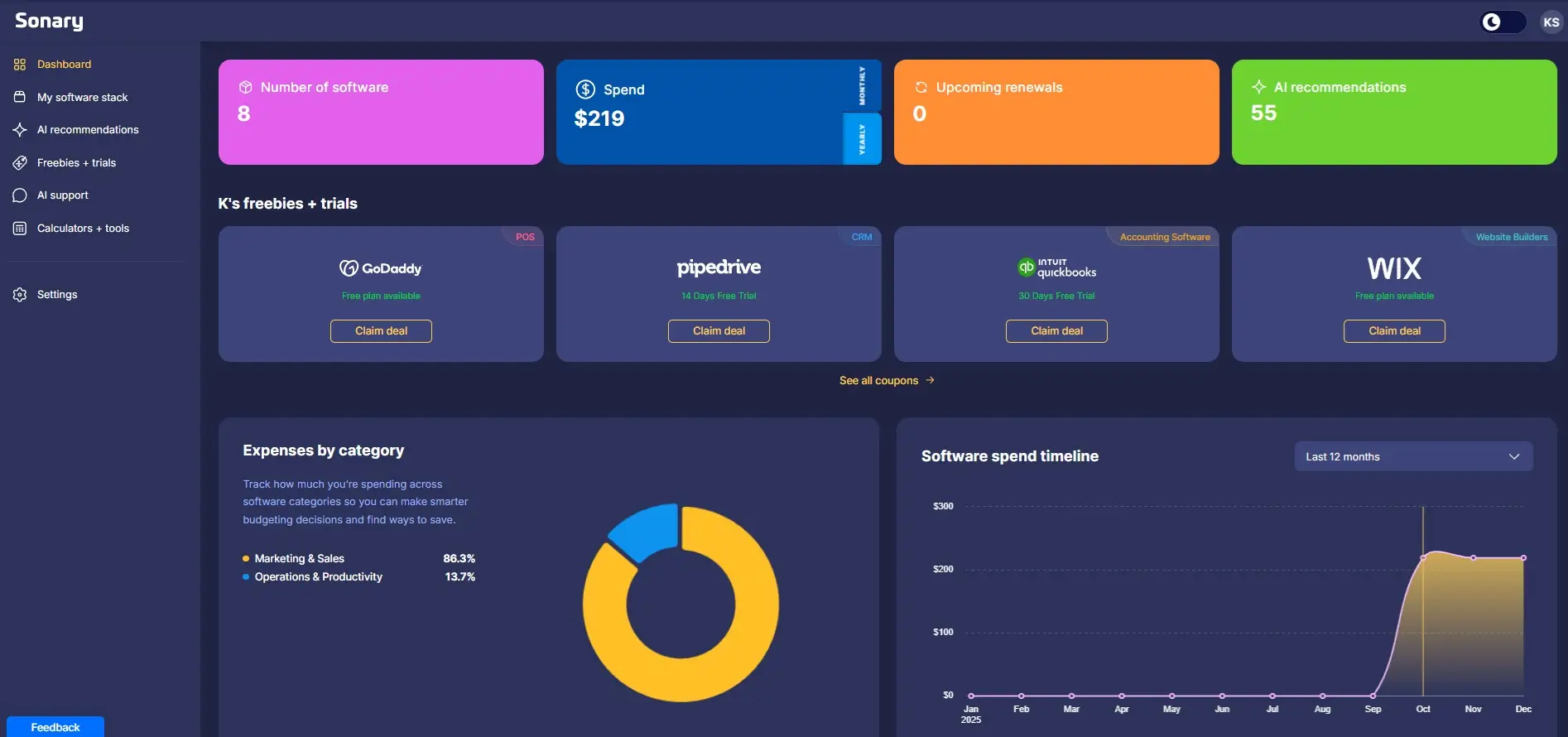 Booster dashboard