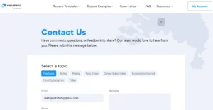 Resume.io - Contact Us