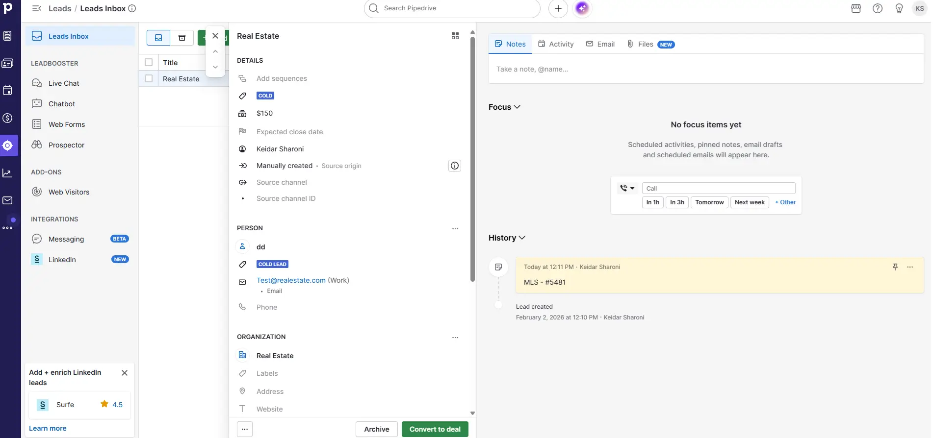 pipedrive CRM for real estate